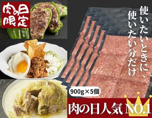 【肉の日限定商品】ハンバーグパテ（900g×5個セット）