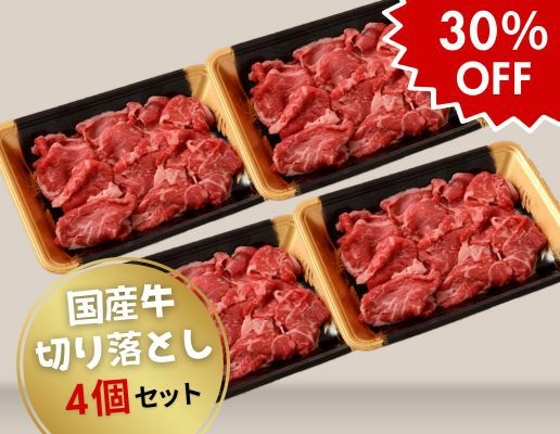 国産牛 切り落とし（250g×4）